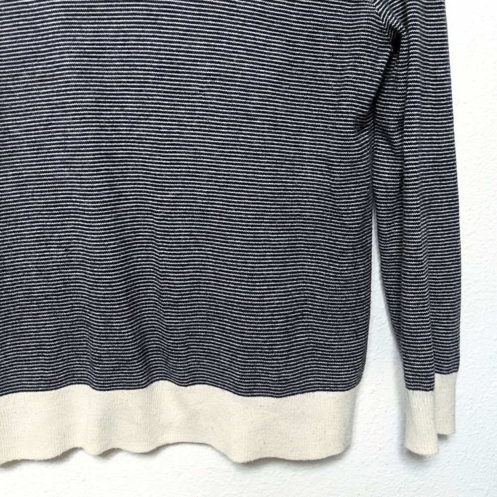 J. CREW Jewel Neck Striped Wool Blend Sweater S - Picture 4 of 8